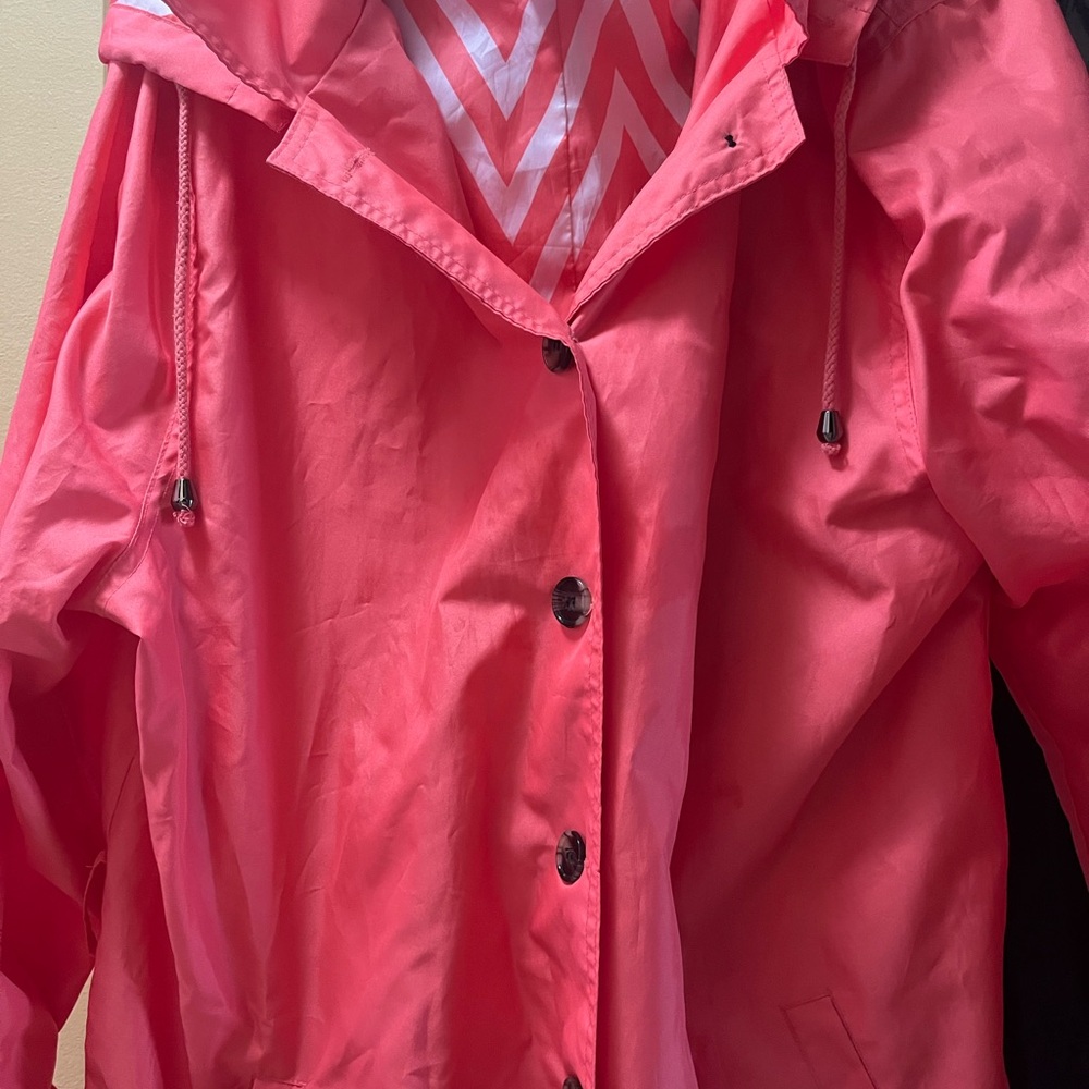 Capelli of New York Coral Utility Rain Jacket